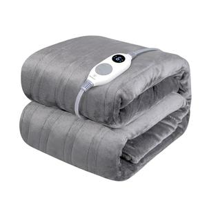 Westinghouse Electric Blanket Heated Throw, Super Cozy Soft Flannel 50"" x 60"" Heated Throw with 6 Fast Heating Levels & 2-10 Auto-Off, Machine Washable, ETL&FCC Certification, Light Grey