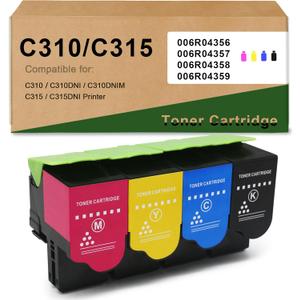 C310 C315 High Capacity Toner Cartridge Compatible Xerox 006R04356 006R04357 006R04358 006R04359 Toner Cartridge Replacement for Xerox C310 C310DNI C310DNIM C315 C315DNI Printer (4-Pack)