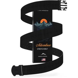 ONE-BELT Unisex Adventure Stretch Belt, 1.30" Width, Non Slip, Travel Friendly Buckle. Designed in USA.