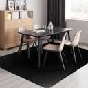 Vicwe Area Mat for Hard Floor, 4.75'7' Area Rug for Home, PVC Non-Slip Floor Protector for Dining Room, Large Anti-Scratch Floor Mats for Laundry Room, Kitchen, Bedroom (Black)