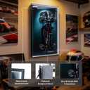 Display Wallboard for Lego Technic Mercedes F1 W14 E Performance Model Car 42171,Display Board with LED Lights,Adult Collectibles Wall Mount,Gift Idea, Home Decor(No Car Included)