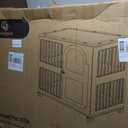 Plastic Dog Crate with Wheels, Single Door Indoor Outdoor Dog Kennel with Clear Acrylic Window, Ventilated, Easy Clean & Easy Assemble Pet Cage for Small/Medium Dogs