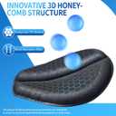 Motorcycle Seat Cushion Gel Pad Universal with 3D-Honeycomb Structure, Soft Gel Seat Pad for Motorcycle, Foldable & Anti-slip Protection, Breathable and Shock Absorption Comfortable for Long Rides