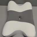 Cervical Neck Pillow for Pain Relief - Ergonomic Side Sleeper Pillow for Neck Support, Cooling Memory Foam Pillows for Sleeping, Contour Pillow Orthopedic Bed Pillow for Back Stomach Sleepers (White & Grey)