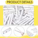 Honeydak 300 Pcs Large Clothes Pins 3.9 Inch Wooden Clothespins for Hanging Photos Crafts Pictures Laundry Outdoor Clothes Clips(White)