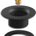 Lift and Turn Bathtub Drain Trim Kit,Two Hole Overflow Plate with Two Matching Screws, Easy to Install, Matte Black
