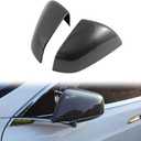 Side Mirror Cover Compatible with Tesla Model X 2017-2020, Mirror Cover Cap Trim (Carbon Fiber Style)