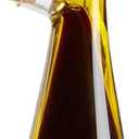Oil and Vinegar Dispenser Set, 2 in 1 Olive Oil and Vinegar Cruet Dispenser Bottle with Cork Stoppers, Transparent Dual Glass for Kitchen Cooking Container