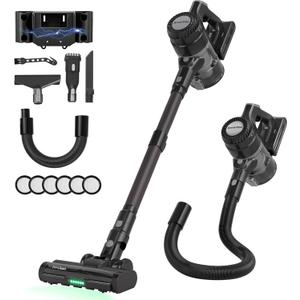 Telescopic Cordless Stick Vacuum Cleaner for Home & Pet Hair, 40kPa Powerful Suction, 450W Motor, 65Min Runtime, 2.5H Quick Rechargeable for All Floors
