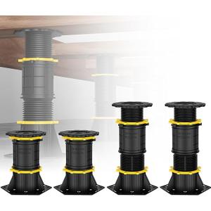 Wlrrcwdttc 4 Pcs Adjustable Height Bed Support Legs 6.99.8 inch, Bed Frame Center Support Legs for Bed Frame/Bed Center Slat,Bed Support Reinforcement Parts Bed Slats Support Leg Bed Replacement Legs