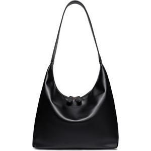 Leather Hobo Bags for Women Small Soft Shoulder Purse Slouchy Tote Handbags with Double Zipper Design 2026 (Black)