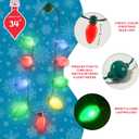 Windy City Novelties 4 Pack LED Light Up Christmas Bulb Necklace with 6 Dynamic Light Modes  Flashing Holiday Accessory for Parties, Parades & Festive Events