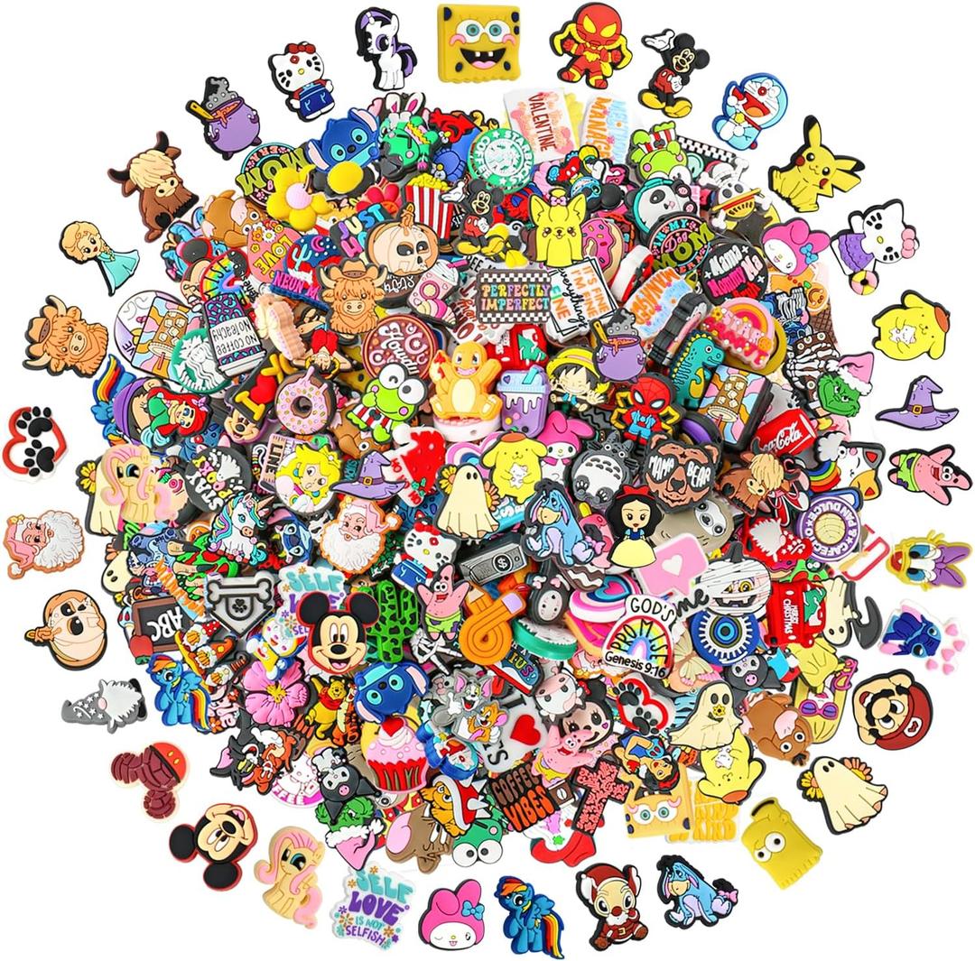 110Pcs Non-Repeat Cartoon Silicone Focal Beads for Pens, Random Focal Beads Bulk for Bead Pens Keychain Jewelry Making