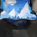 Sunlite Sports Captain Ice Racer Foldable Snow Sled, Ultra Portable, Strong and Durable, Sturdy Fabric Stitching, Handles with Steering, Kid's Toddler Toboggan Winter Fun