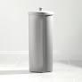 iDesign Freestanding Bathroom Toilet Paper Storage Holder with Lid for 3 Extra Rolls, Silver