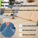 Yoovat Couch Cushion Covers for Sofa Couch Covers Wear-Resistant Universal Sofa Cover Washable Stretch for Sectional Slipcovers (Texture-Cream White,Back Cover M)