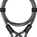 Titanker Bike Lock Cable,12mm Thick Security Cable with Loops Heavy Duty Steel Cable Vinyl Coated Bike Cable Lock Security Chain (4ft, 7ft, 15ft, 30ft)