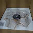 20" Low Profile Flush Mount Ceiling Fans with Memory Function,6 Speeds and 3 Color Lights,Dimmable Light,Ceiling Fan Light with APP and Remote Control for Bedroom,Living Room,Kitchen, Gold 