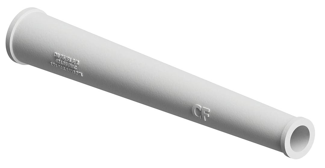 3" - 2" (ID) x 28" (Long) Steel Concrete Pumping Placing Line Shotcrete Reducer, Heat-Treated Cast, Heavy-Duty Ends