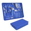 Manicure Set Personal care, Nail Clipper Kit, Professional Nail Clipper Pedicure Set, Nail Tools with Luxurious Travel Case, Gifts for Men Women Family Friend, 31 Pieces (Blue)