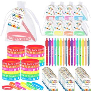 Janlaugh 32 Set Back to School Student Gifts Set Bulk Welcome School Rubber Bracelet Rainbow Ballpoint Pens Motivational Inspirational Favor Bags Label Tags for Teacher Classroom Rewards Janlaugh 32 Set Back to School Student Gifts Set Bulk Welcome School Rubber Bracelet Rainbow Ballpoint Pens Motivational Inspirational Favor Bags Label Tags for Teacher Classroom Rewards