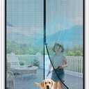 MAGZO Magnetic Screen Door Fit Door Size 38 x 82 Inch, Screen Size 40" x 83" Sturdy Full Frame Hook&Loop for Sliding Door