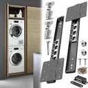 Pocket Door Slide 12inch, 2 PCS Pocket Door Hardware with Soft Close, Pocket Door Track System with Magnetic Catch, Space Saving Hidden Door Slides for Inset and Cabinet Door