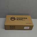 COOKER KING 1.5 Quart Stainless Steel Saucepan, Nonstick Sauce Pan, Ceramic Suce Pot with Tempered Glass Lid, Induction Pot Compatible with All Cooktops, Dishwasher & Oven Safe(PFAS/PFOA/PTFE Free)