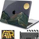 Mektron Case for MacBook Pro 16 Inch A2141 Cover 2019 Release 16" with Liquid Retina Display/Touch ID, Plastic Hard Shell with Keyboard Skin & Screen Protector & Dust Plug, Abstract Mountain C112