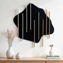 HYVAKUPPA 3D Large Metal Wall Decor Modern Aesthetic Wall Sculptures 19.3W by 19.7H Luxury Geometric Circular Decor Wall Art Artwork for Bedroom Dining Living Room Wall Decorations