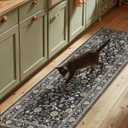 Washable Runners for Hallways Kitchen Rug: 2'6"x8' Runner Rugs Stain Resistant Non Slip Low Pile Boho Carpet Runners for Hallways Bedroom Entryway Indoor Beside Bathroom Laundry Room