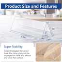 24 Pack Clear Plastic Name Plates for Desk 8.5 x 3 Acrylic Wall Name Plate Holder Desk Sign Frame for Table Display Blank Nameplate for Office Business Conference Meetingroom Student School Classroom