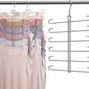 Tank Top Hanger 2 Pack Bra Hangers for Closet Organizer,6 Tiers Metal Space Saving Hanger with 360 Degree Hook,Mult Function Closet Organization for Vest,Tank TOP,Yoga Pants,Scarves