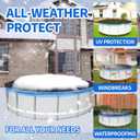1312 Ft Winter Pool Cover Seal for Above Ground Pools, Winter Pool Cover Seal for Above, Windproof Stretchable Pool Cover Wrap Stretch Film Clear Cling for Keep Pool Clean