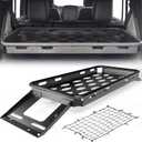 Rear Trunk Cargo Storage Rack Compatible for 2007-2025 Jeep Wrangler JK JKU & JL JLU Unlimited 4 Door Hardtops, Interior Luggage Rack Shelf for Camping Gear (350 LBS)