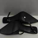 THESHY Women's Pointed Toe High Stiletto Heels Slingback Stretch Slip-on Pumps Backless Patent Leather Fashion Dress Shoes for Women (9, Black)