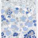 kate spade new york iPhone 17 Pro Max Case - Compatible with MagSafe - Designer Phone Case - Flowerbed Blue Gems