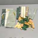 ANSOMO Sage Green Happy Birthday Party Decorations Retro Green Nude Ivory Dark Olive Kraft Paper Banner Balloons Neutral Rustic Boho Blush Safari Botanical Greenery Wild Dcor Supplies Women Adults