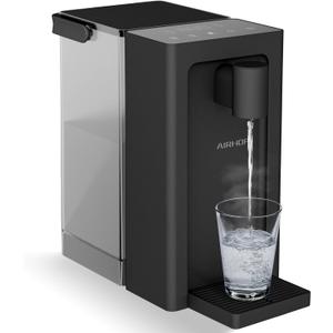 AIRHOP Instant Hot Water Dispenser, Quick Heating Countertop Water Dispenser with Child Locks, Adjustable 5 Temp 3 Water Volume Dispense, 100OZ 3L Removable Tank, Ideal for Home Office Kitchen, Black