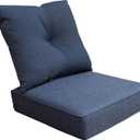 BOSSIMA Indoor/Outdoor Deep Seat Chair Cushion Set,Spring/Summer Seasonal Replacement Cushions Denim Blue