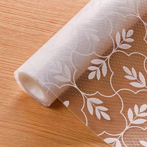 Cooyes Shelf and Drawer Liners for Kitchen Cabinets, Non Adhesive Cabinet Liner, EVA Waterproof Durable Non-Slip Drawer Mats for Shelves, Refrigerator, Storage, Desks (11.8"W x 360"L, Transparent)