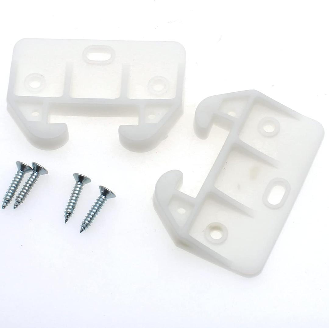 FDXGYH 20 Pcs Plastic Drawer Guides Drawer Track Guides Drawer Rail for Dressers Hutches and Drawer Systems [White] (584129mm-20pcs)