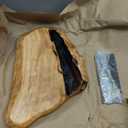 WELLAND Irregular Cedar Wood Sculpture 8.75" W x 1.75" D x 17.75" H Natural Edge Tabletop Statues, Handmade Ornaments, Dcor for Living Room, Home Office, Bedroom,