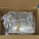 NCYP 12.6" x 5.9" x 9" Wedding Glass Cards Box with Slot and Lock, Thanks Card Holder for Keepsake, Envelops, Reception, Decorative, Silver (Glass Box Only) Slot Length 7.3 Inches