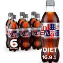 Diet Coke Diet Soda, 16.9 fl oz Bottles, 6 Pack - Cola Soft Drinks (EXP 08/31/26)