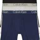 Calvin Klein Men's Ultra Soft Modern Boxer Brief (Medium, Black, Blue Shadow, Grey Heather)