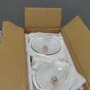 ALELION Small French Onion Soup Bowls, 16 OZ Soup Crocks with Double Handles and Glass Lids, Oven Safe Soup Bowls for Stew Chili Cheese Pot Pie Casseroles, Set of 4, White