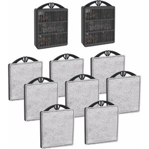 GOZILLA Aquarium Filter Cartridges,Fish Tank Filters Accessories Set,Turtle Tank Filter Replacement Includes 8 Filter Cartridges and 2 Filter Boxes.Only Suit for GZ-107 Low Water Level Tank Filter.