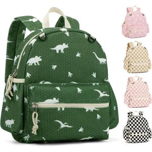 Corduroy Toddler Backpack for Boys & Girls, Kids Backpacks | Small Kids Bookbag for School, 2-4 Preschool Kindergarten Backpack, Toddler Daycare Backpack - Dinosaur, Toddler-12"H