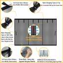 Garage Door Screen for 2 3 Car Garage 17x9 FT - Magnetic Retractable Fiberglass Mesh 17x9ft & Heavy Duty Weighted Bottom, Include Screws & Repair Patches Easy Assembly for Patio Workshop Gym